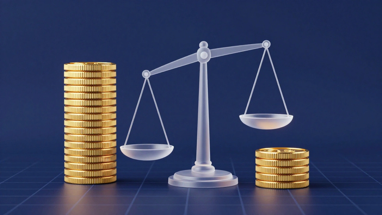 Abstract 3D illustration of loan costs and interest