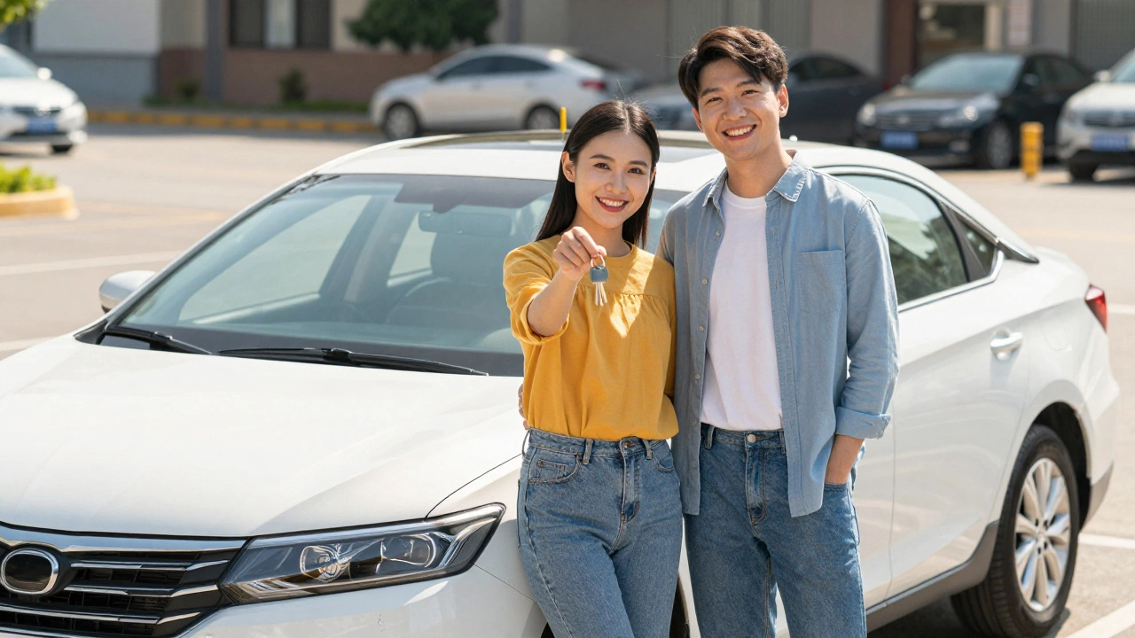 Couple happy with affordable used car purchase