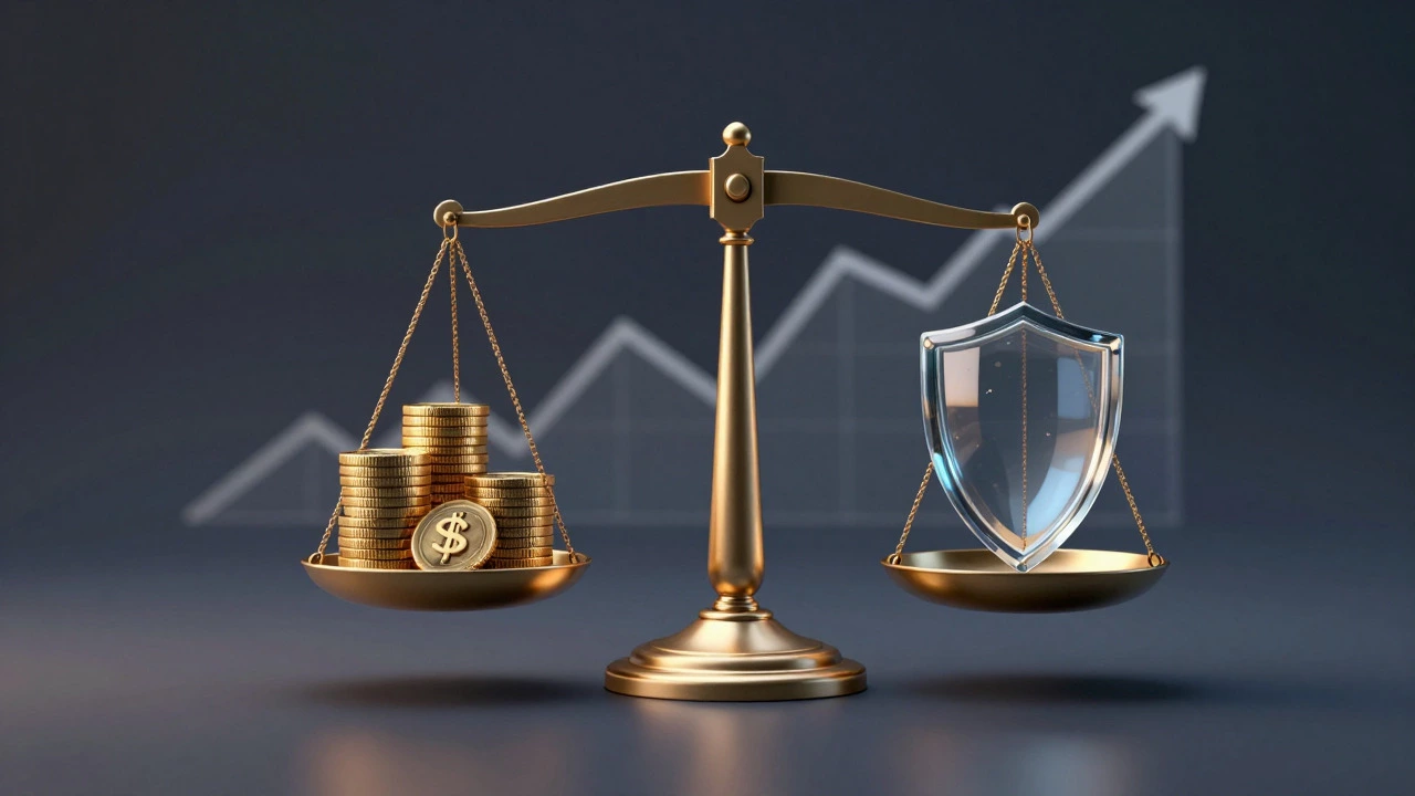 Scale balancing savings against security in mortgage planning
