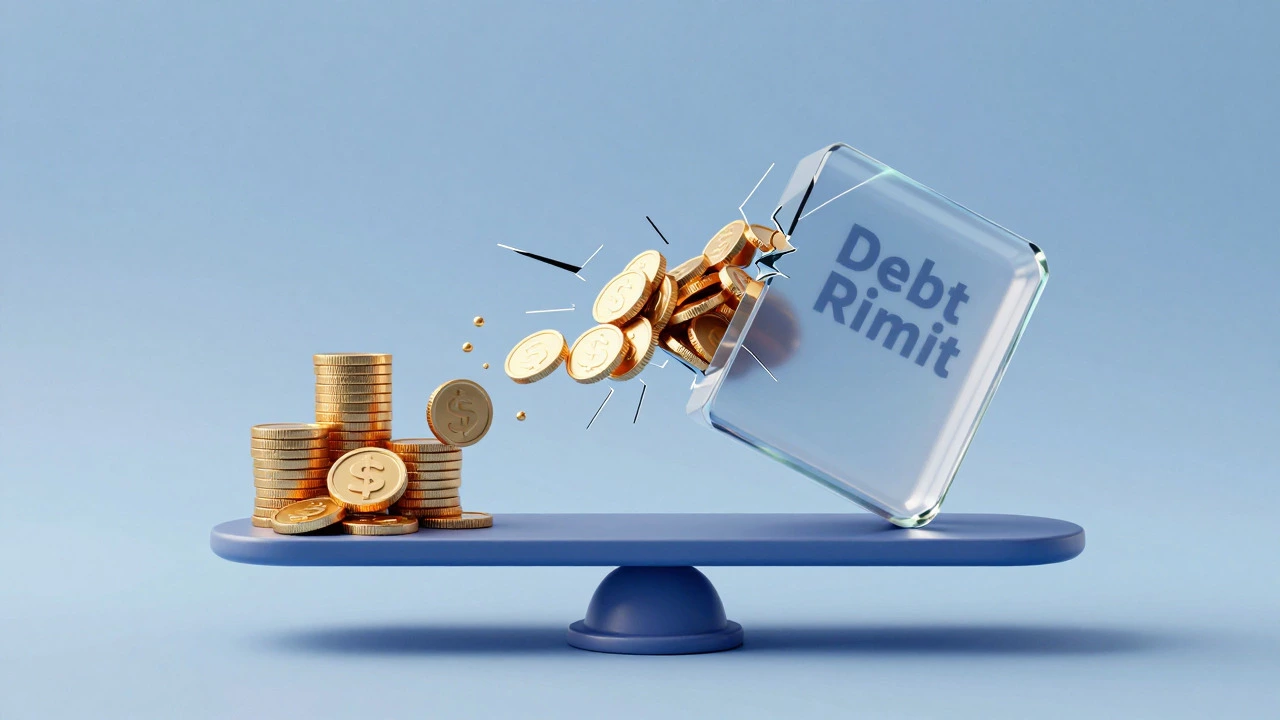 Scale tipping as credit limit shrinks against debt