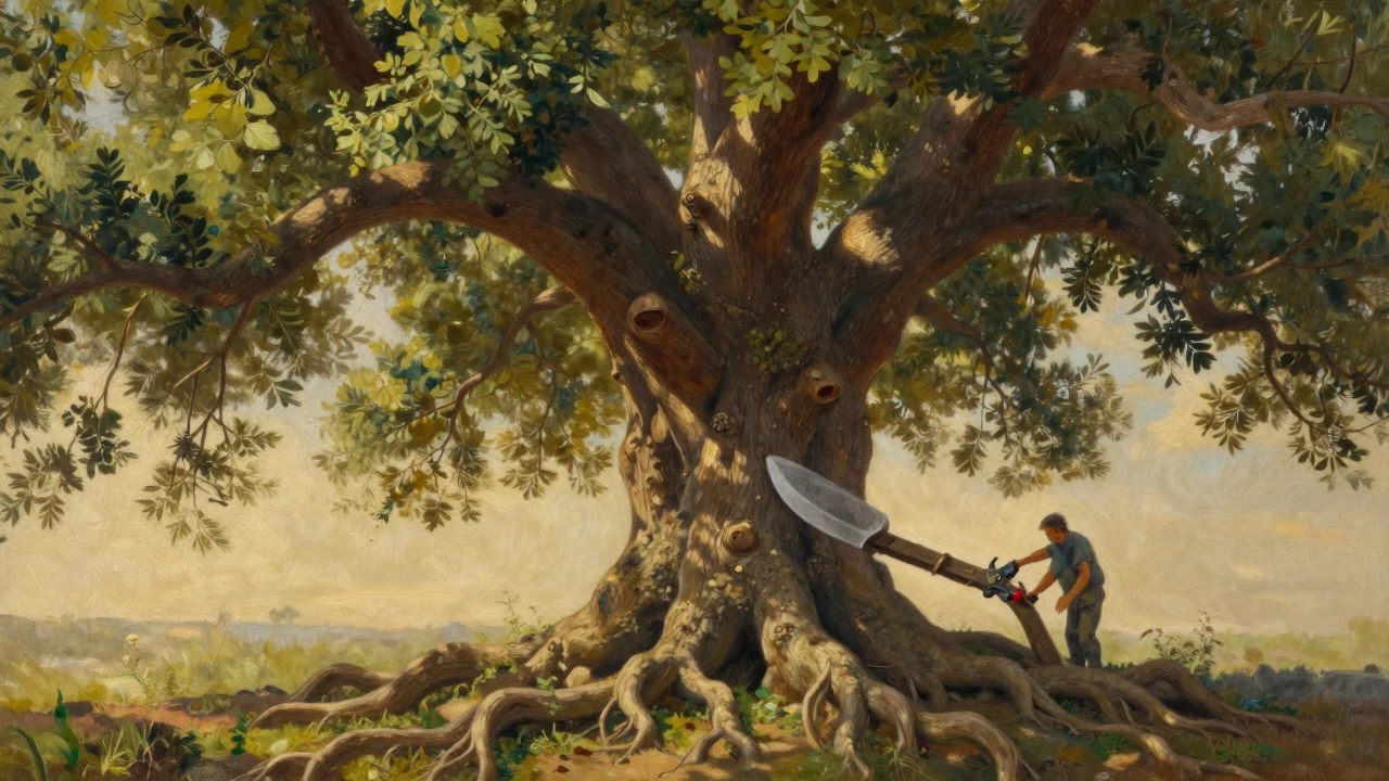 Tree branch being pruned symbolizing credit history