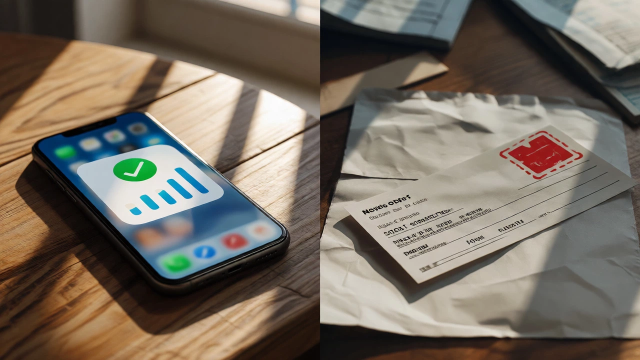 Comparison of instant bank deposit versus delayed paper cheque