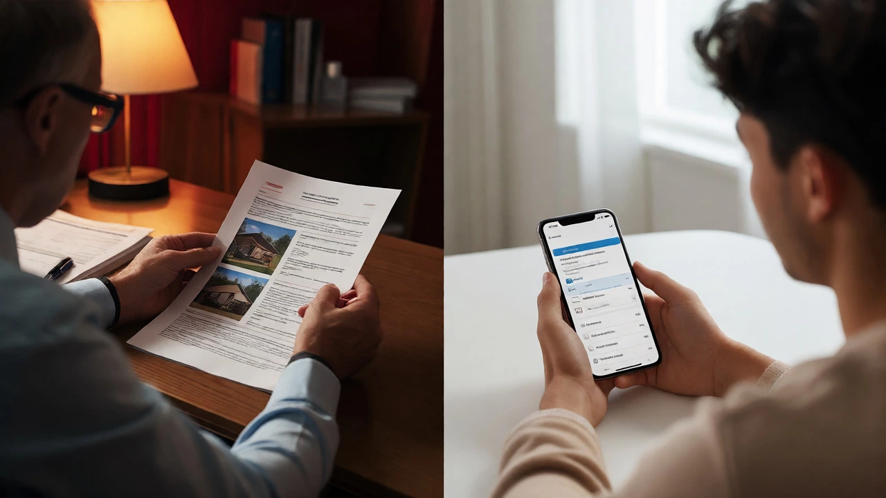 Contrast between traditional paper-based claims and digital app usage